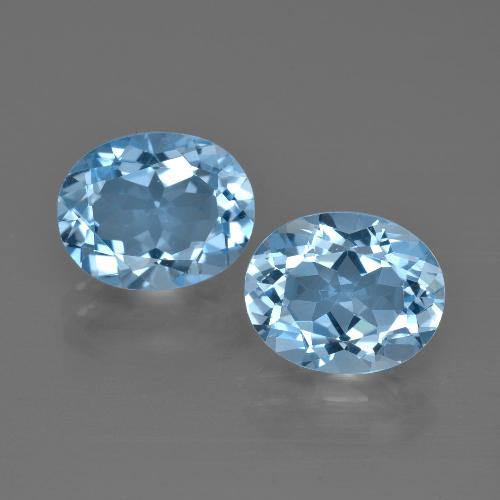 Свисс-Блю Топаз Камень - 3.5ct Фасетный Овал (ID: 401636)