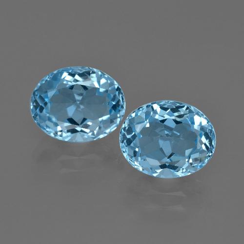 Sky Blue Topaz Gem - 3.2ct Oval Facet (ID: 401640)