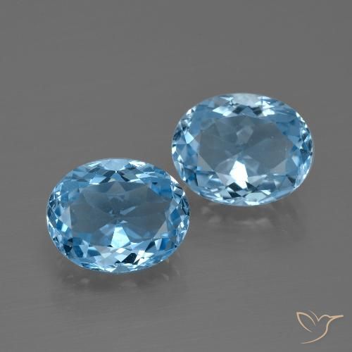 Sky Blue Topaz Gem - 3.3ct Oval Facet (ID: 401645)