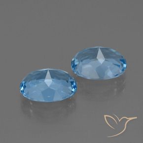 Topaz Gemstones in 10 x 8 mm (calibrated) Size for Sale, Topaz Stones in Sky Blue Color