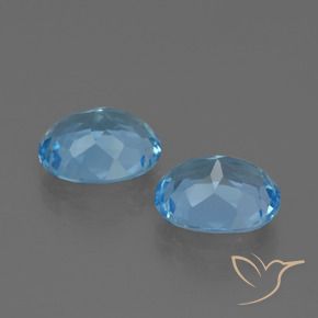 Topaz Gemstones in 10 x 8 mm (calibrated) Size for Sale, Topaz Stones in Swiss Blue Color