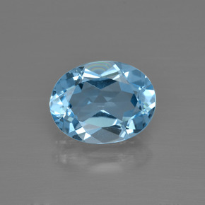 Swiss Blue Topas Edelstein - 2.9ct Oval facettiert (ID: 401780)