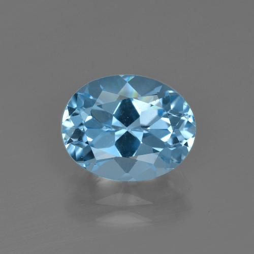 Swiss Blue Topas Edelstein - 3.5ct Oval facettiert (ID: 401785)