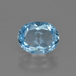 Light Blue Topaz Gem - 3.4ct Oval Facet (ID: 401788)