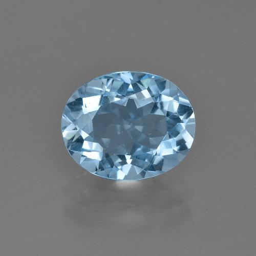 Свисс-Блю Топаз Камень - 3.4ct Фасетный Овал (ID: 401790)