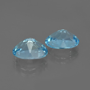 Topaz Gemstones in 10 x 8 mm (calibrated) Size for Sale, Topaz Stones in Swiss Blue Color