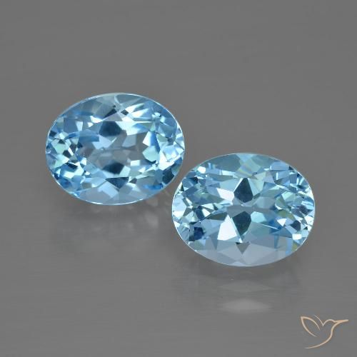 7.09 ct Loose Sky Blue Topaz, 10.1 x 8.1 mm Oval Cut From Brazil, Photo A