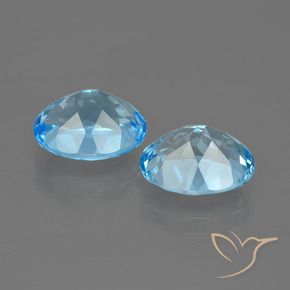 Topaz Gemstones in 10 x 8 mm (calibrated) Size for Sale, Topaz Stones in Sky Blue Color