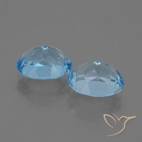 Topaz Gemstones in 10 x 8 mm (calibrated) Size for Sale, Topaz Stones in Sky Blue Color
