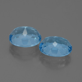 Topaz Gemstones in 10 x 8 mm (calibrated) Size for Sale, Topaz Stones in Swiss Blue Color