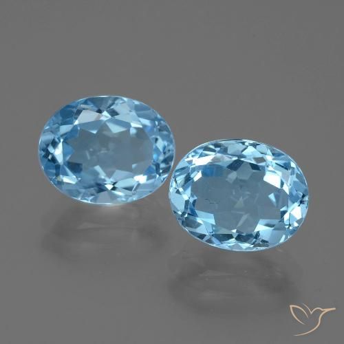 6.31ctw Natural Sky Blue Topaz, Oval, VVS-VS