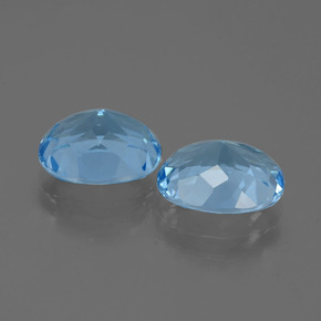 Topaz Gemstones in 10 x 8 mm (calibrated) Size for Sale, Topaz Stones in Sky Blue Color