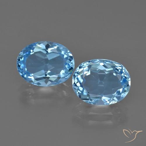 6.14ctw Natural Sky Blue Topaz, Oval, VVS-VS