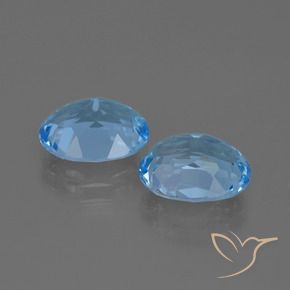 Topaz Gemstones in 10 x 8 mm (calibrated) Size for Sale, Topaz Stones in Sky Blue Color