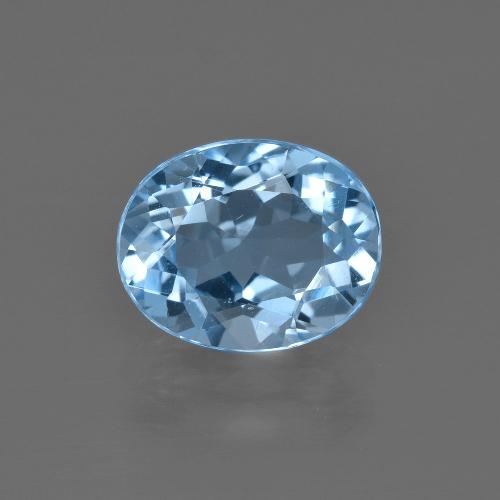 Свисс-Блю Топаз Камень - 3.3ct Фасетный Овал (ID: 401951)