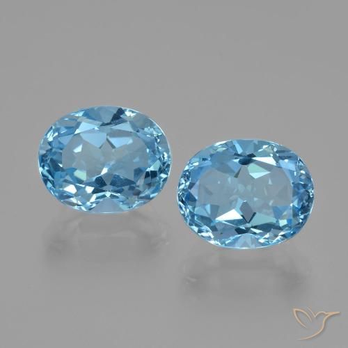 6.21ctw Natural Sky Blue Topaz, Oval, VVS