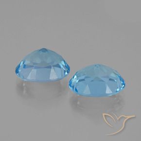 Topaz Gemstones in 10 x 8 mm (calibrated) Size for Sale, Topaz Stones in Sky Blue Color