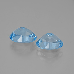 Topaz Gemstones in 10 x 8 mm (calibrated) Size for Sale, Topaz Stones in Sky Blue Color