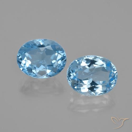 6.34ctw Natural Sky Blue Topaz, Oval, VVS-VS