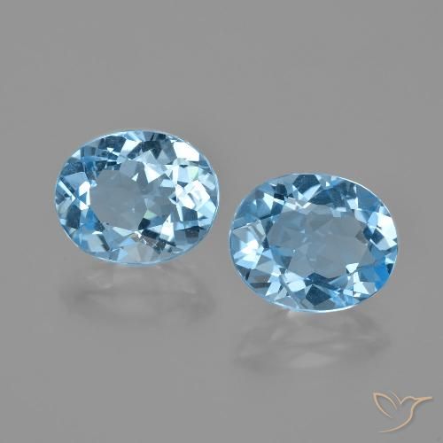 6.35ctw Natural Swiss Blue Topaz, Oval, VVS-VS
