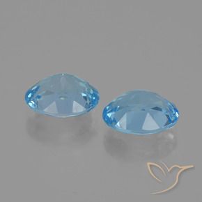 Topaz Gemstones in 10 x 8 mm (calibrated) Size for Sale, Topaz Stones in Swiss Blue Color