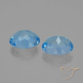 Topaz Gemstones in 10 x 8 mm (calibrated) Size for Sale, Topaz Stones in Sky Blue Color