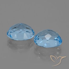 Topaz Gemstones in 10 x 8 mm (calibrated) Size for Sale, Topaz Stones in Sky Blue Color