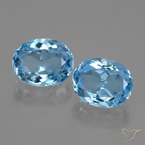 6.77ctw Natural Sky Blue Topaz, Oval, VVS