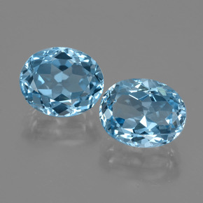 Blu elettrico Topazio Gem - 3.5ct Ovale sfaccettato (ID: 402433)