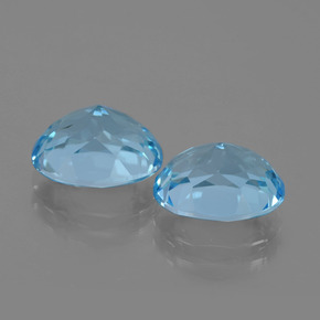 Topaz Gemstones in 10 x 8 mm (calibrated) Size for Sale, Topaz Stones in Sky Blue Color