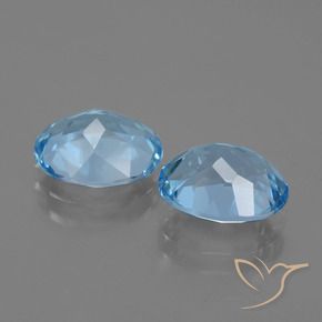 Topaz Gemstones in 10 x 8 mm (calibrated) Size for Sale, Topaz Stones in Swiss Blue Color