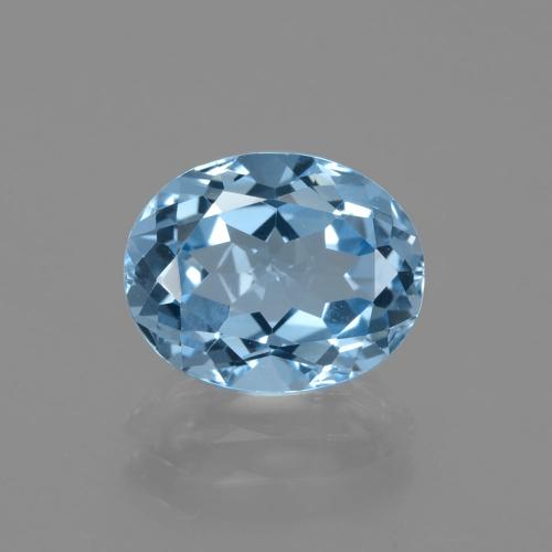 3.07ct Oval Deep Maya Blue Topaz from Brazil, Dimension 10 x 8mm, Natural irradiated Gemstone, VVS Clarity, 1pc Oval Facet Topaz, Mohs Hardness of 8 suitable for daily wear jewelry, Symbolizes Good Health, Photo A