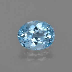 Baby blau Topas Edelstein - 3ct Oval facettiert (ID: 402491)