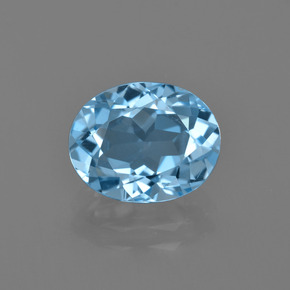 hellblau Topas Edelstein - 3.1ct Oval facettiert (ID: 402496)