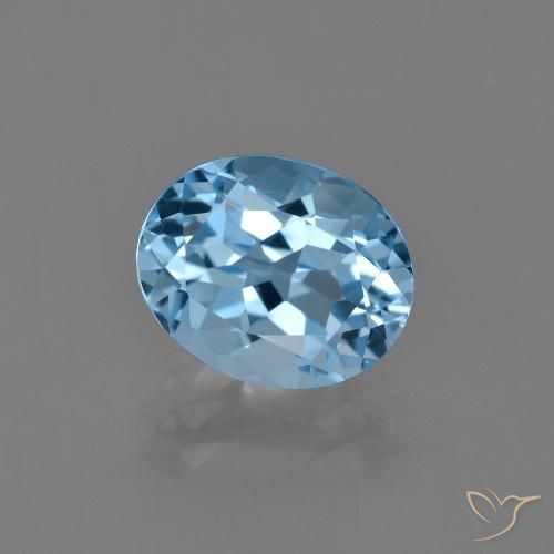 Celeste Topacio Gema - 2.9ct Forma ovalada (ID: 402497)