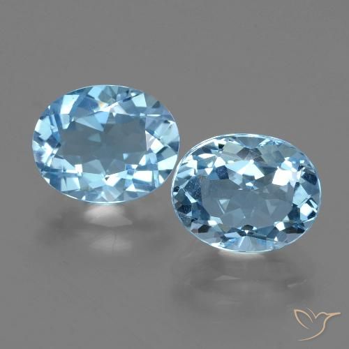 6.22ctw Natural Sky Blue Topaz, Oval, VVS
