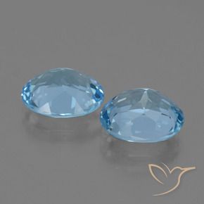 Topaz Gemstones in 10 x 8 mm (calibrated) Size for Sale, Topaz Stones in Sky Blue Color