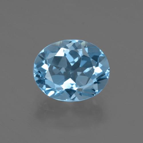 hellblau Topas Edelstein - 3.2ct Oval facettiert (ID: 402595)