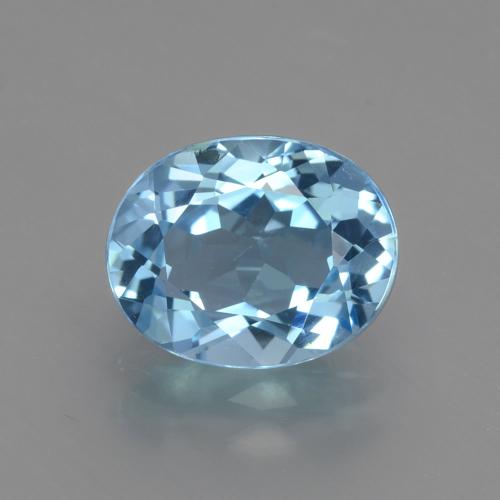 Свисс-Блю Топаз Камень - 3.1ct Фасетный Овал (ID: 402648)