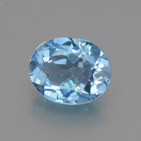 Baby Blue Топаз Камень - 3.2ct Фасетный Овал (ID: 402649)