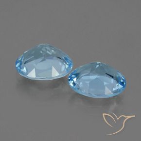 Topaz Gemstones in 10 x 8 mm (calibrated) Size for Sale, Topaz Stones in Sky Blue Color
