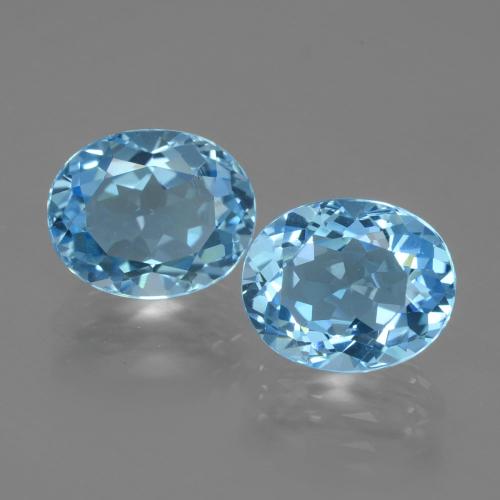 Swiss Blue Topaz Gem - 3.3ct Oval Facet (ID: 404119)