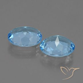 Topaz Gemstones in 10 x 8 mm (calibrated) Size for Sale, Topaz Stones in Sky Blue Color