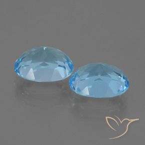 Topaz Gemstones in 10 x 8 mm (calibrated) Size for Sale, Topaz Stones in Swiss Blue Color