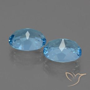 Topaz Gemstones in 10 x 8 mm (calibrated) Size for Sale, Topaz Stones in Swiss Blue Color