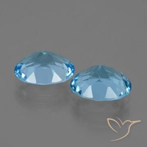 Topaz Gemstones in 10 x 8 mm (calibrated) Size for Sale, Topaz Stones in Swiss Blue Color