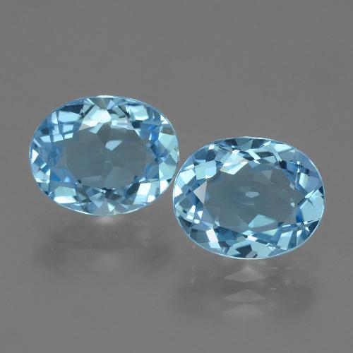 Deep Maya Blue Topaz Gem - 3.2ct Oval Facet (ID: 404124)
