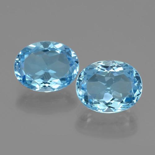 Swiss Blue Topaz Gem - 3.3ct Oval Facet (ID: 404201)