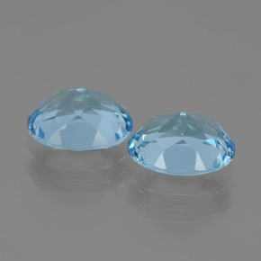 Topaz Gemstones in 10 x 8 mm (calibrated) Size for Sale, Topaz Stones in Swiss Blue Color