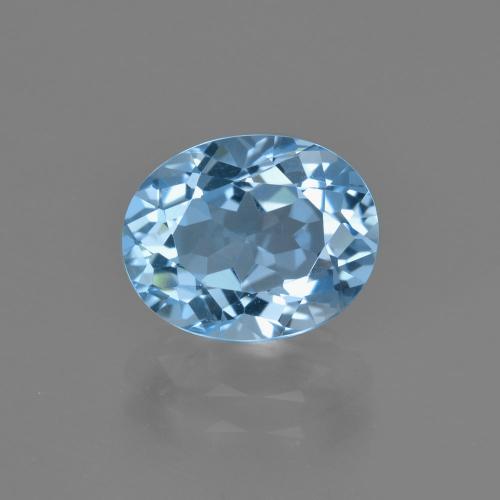 Baby Blue Топаз Камень - 3.3ct Фасетный Овал (ID: 404244)